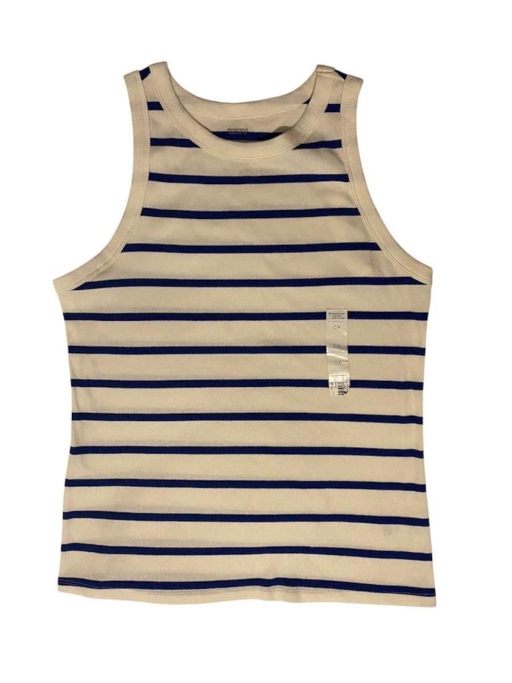 White and blue striped Sonoma tank top